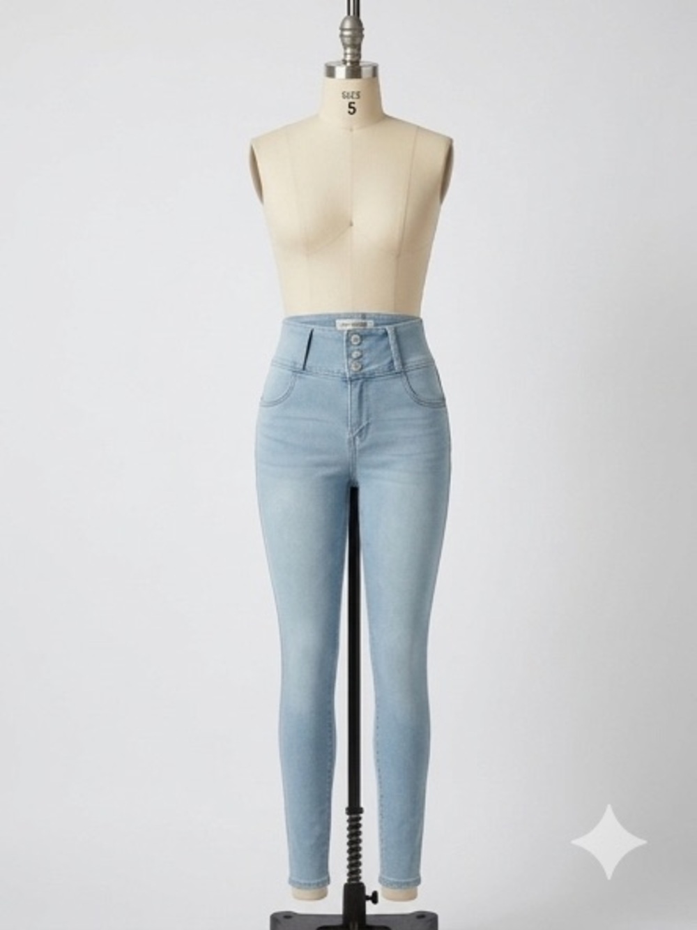 Wallflower High-Rise Light Wash Skinny Jeans
